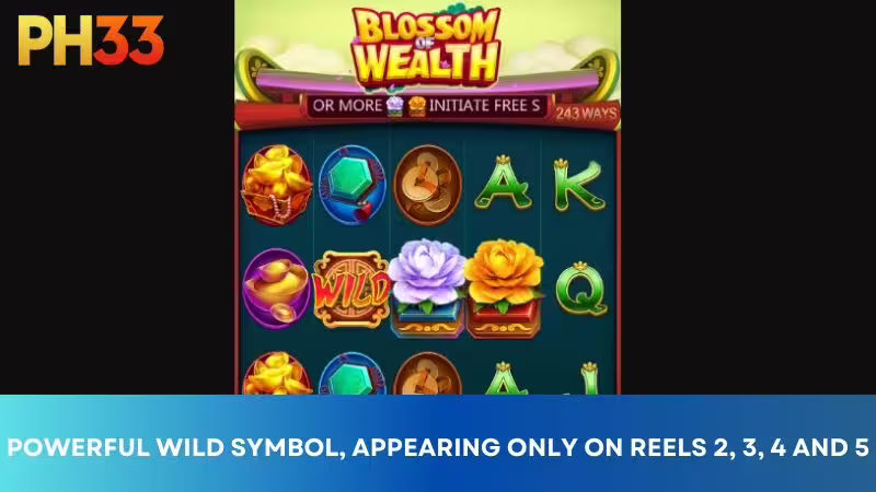 The powerful Wild symbol appears only on reels 2, 3, 4, and 5